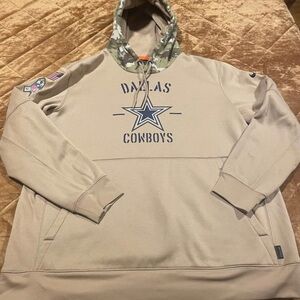 NFL Dallas Cowboys Tan Hoodie with Camo Accents